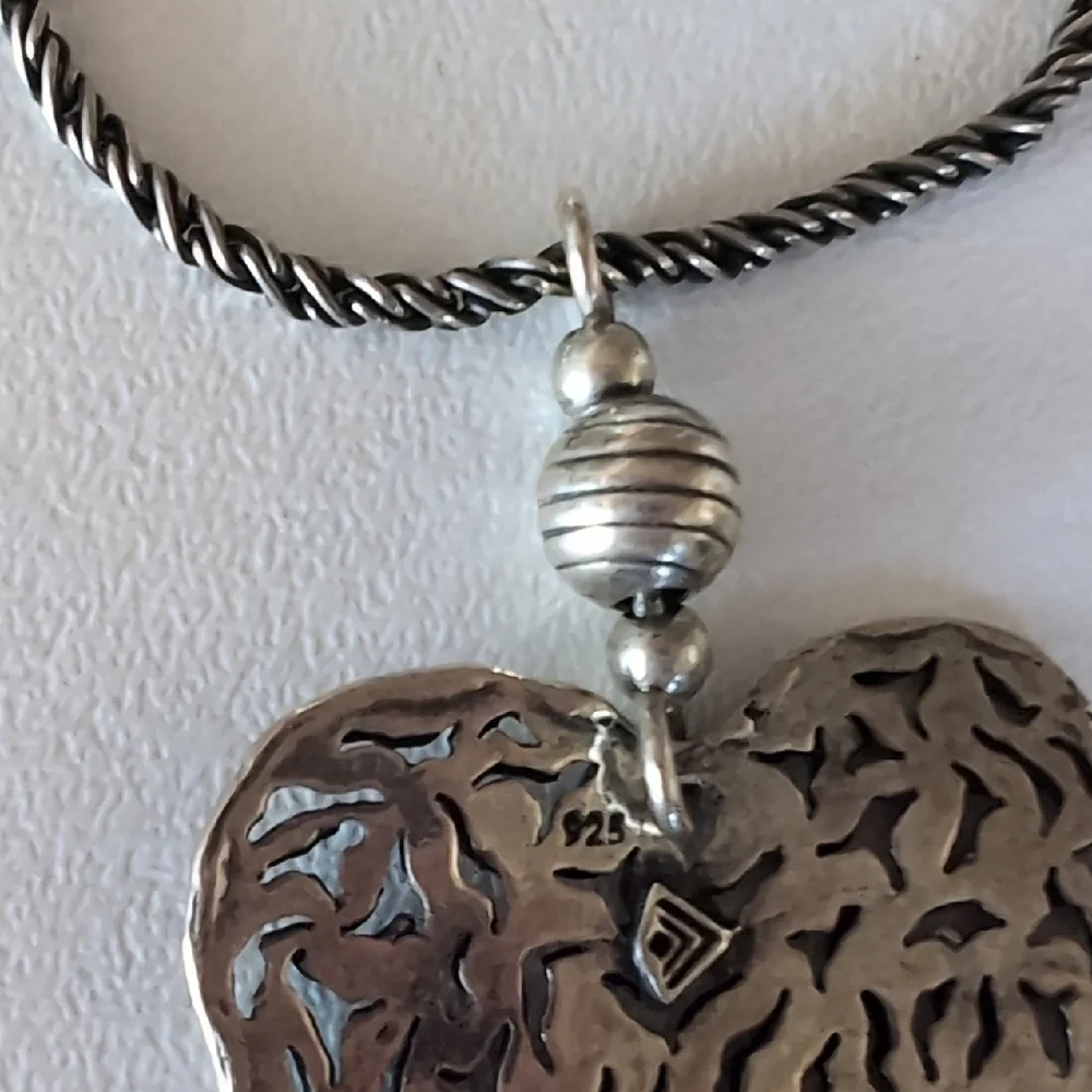 Silver Heart Pendant Necklace - Picture 4 of 5